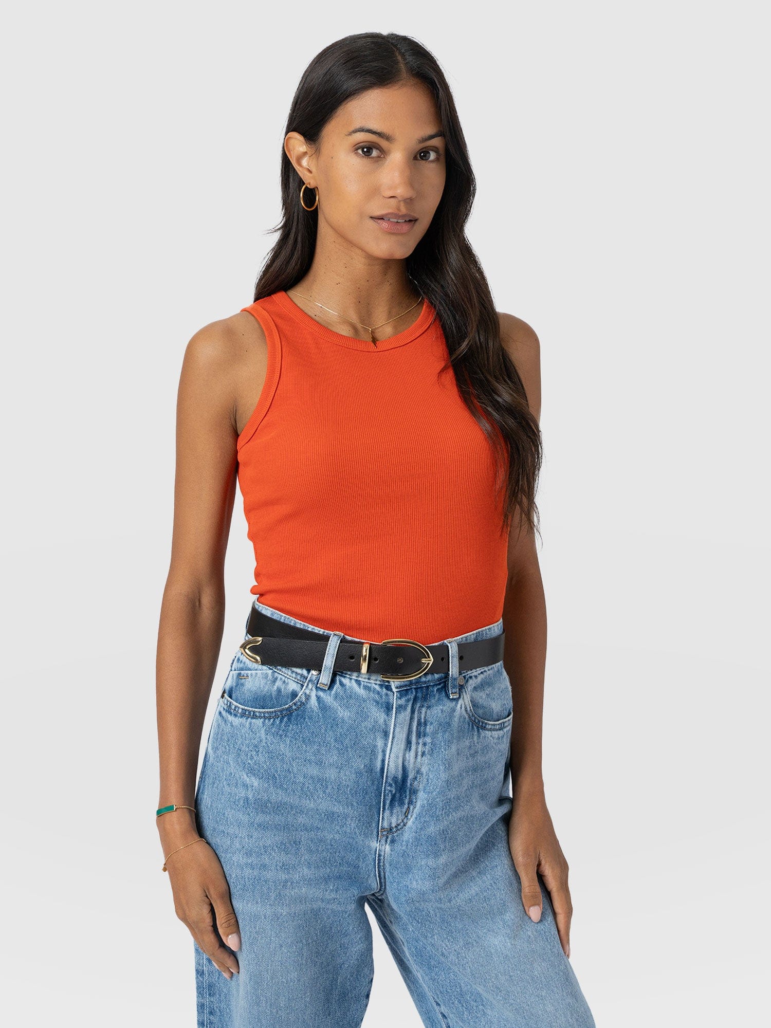 Nova Racer Vest - Burnt Orange - Women's T-shirts | Saint + Sofia® USA